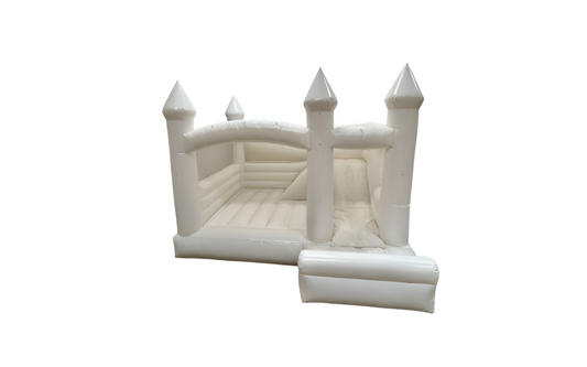 White Bouncy Castle With Slide