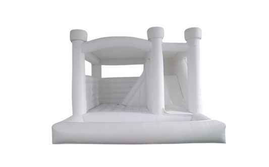 White Bouncy Castle With Slide & Ball Pit